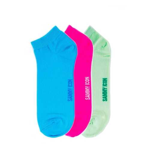 Комплект однотонных носков Sammy Icon Ankle Solid - 3 Pair Set - Green/Blue/Purple в Интимиссими