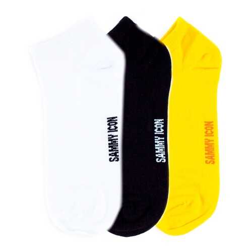 Комплект однотонных носков Sammy Icon Ankle Solid - 3 Pair Set - Yellow/White/Black в Интимиссими