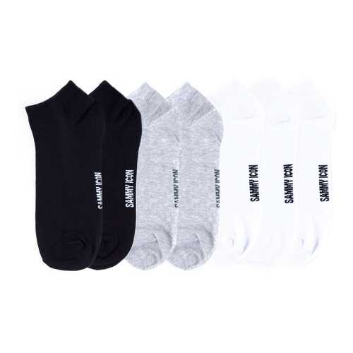 Комплект однотонных носков Sammy Icon Ankle Solid - 7 Pair Set - Black/Grey/White в Интимиссими