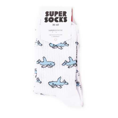 Носки унисекс Super Socks Sharks белые 36-40 в Интимиссими